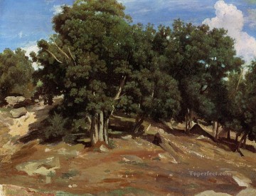  Oaks Art Painting - Fontainebleau Black Oaks of Bas Breau plein air Romanticism Jean Baptiste Camille Corot
